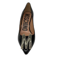 Load image into Gallery viewer, Moschino Black / Silver M Plaque Patent Leather Pumps
