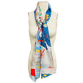 Load image into Gallery viewer, Hermes Red / White / Blue Multi Le Premier Chant Wow Silk Scarf
