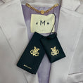 Load image into Gallery viewer, DMN Lilac Silk Blazer with Embroidered Crest
