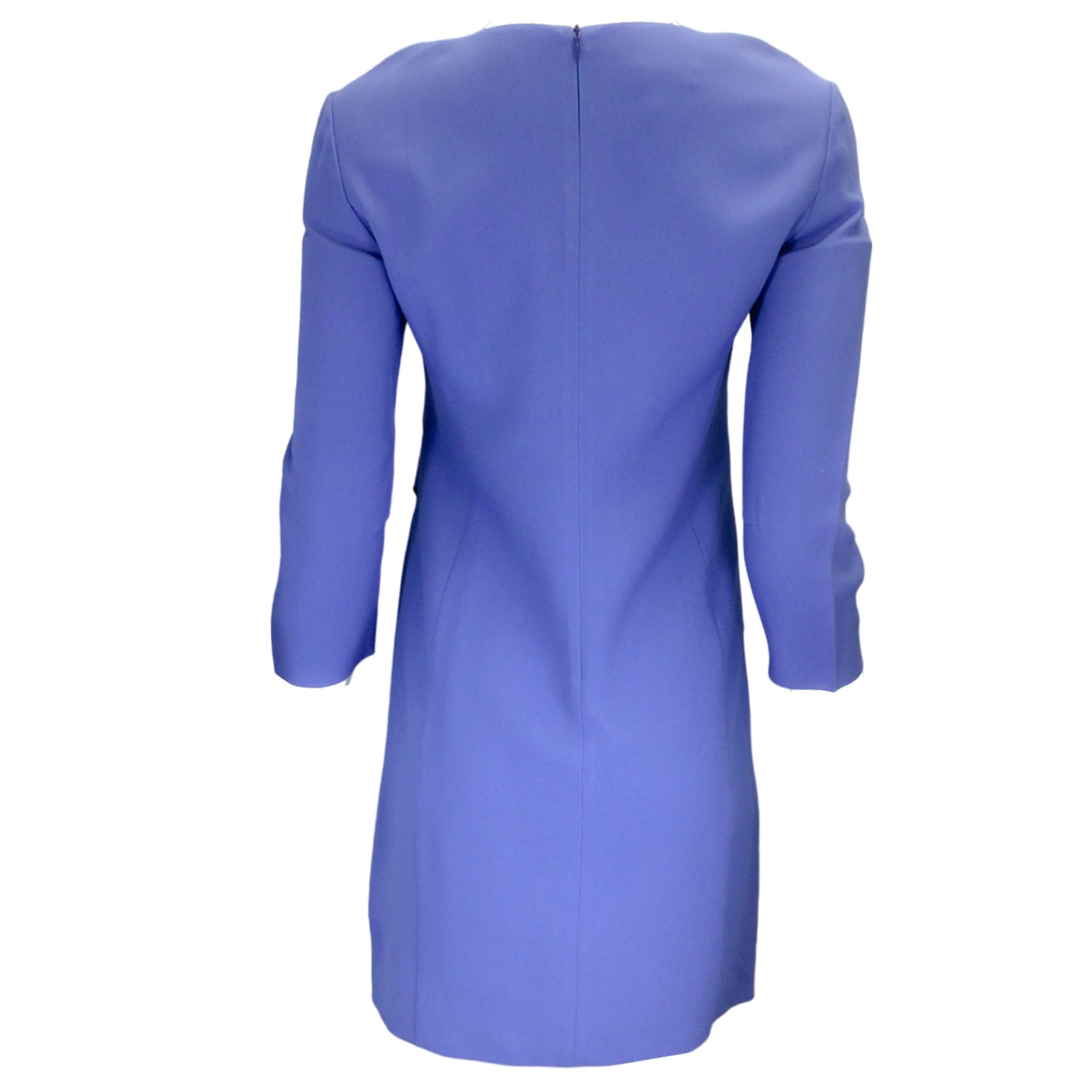 Emporio Armani Blue Long Sleeved Crepe Dress