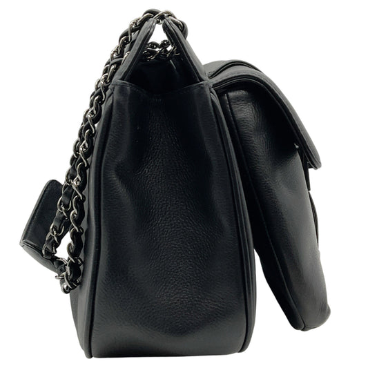 Chanel 2003 Black Leather Mademoiselle Lock Shoulder Bag
