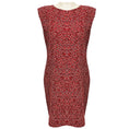 Load image into Gallery viewer, Saint Laurent Red / Black Printed Sleeveless Crepe Dress
