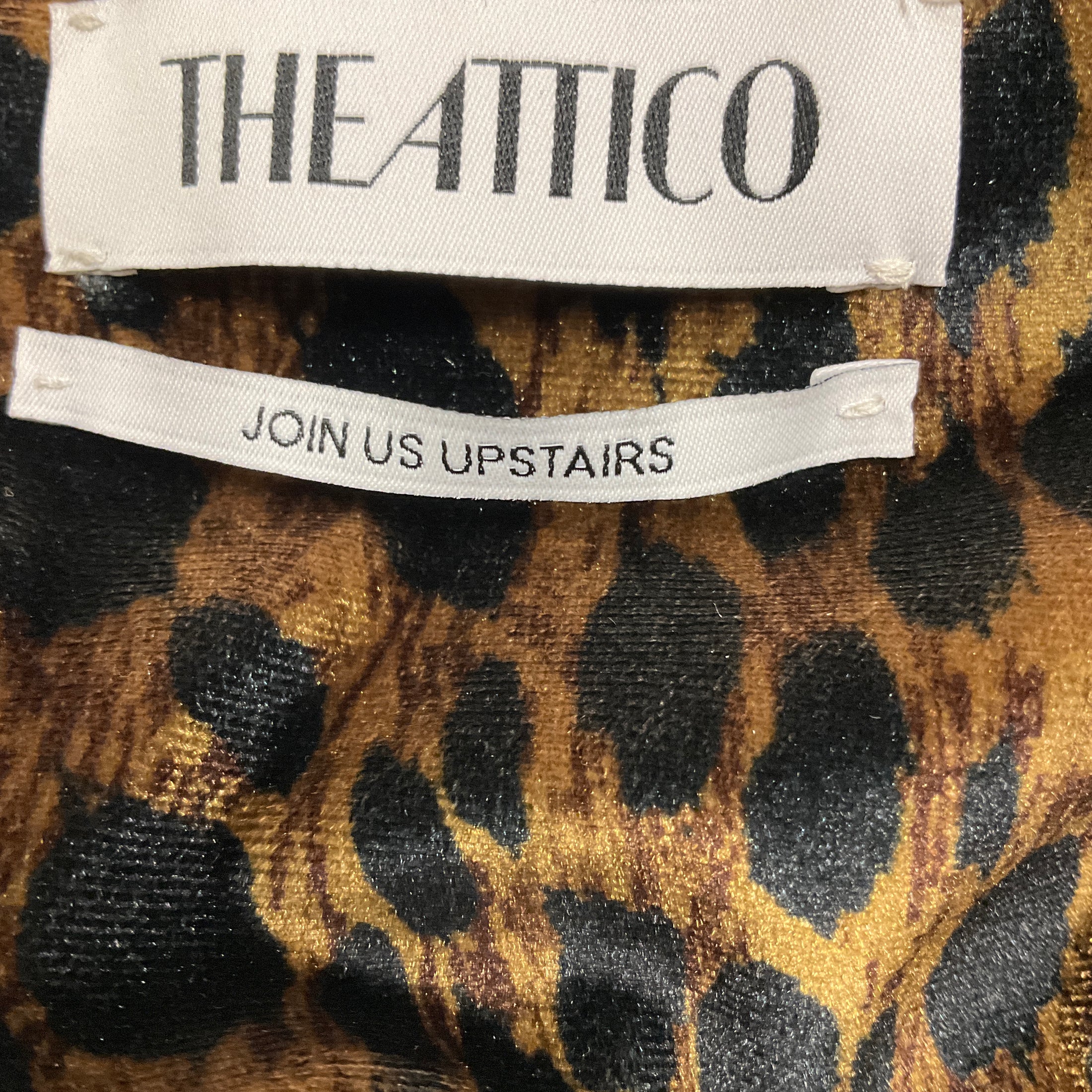 The Attico Brown Leopard Print Velvet Top