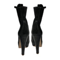 Load image into Gallery viewer, Miu Miu Black Peep Toe Lace-Up Platform Leather Boots
