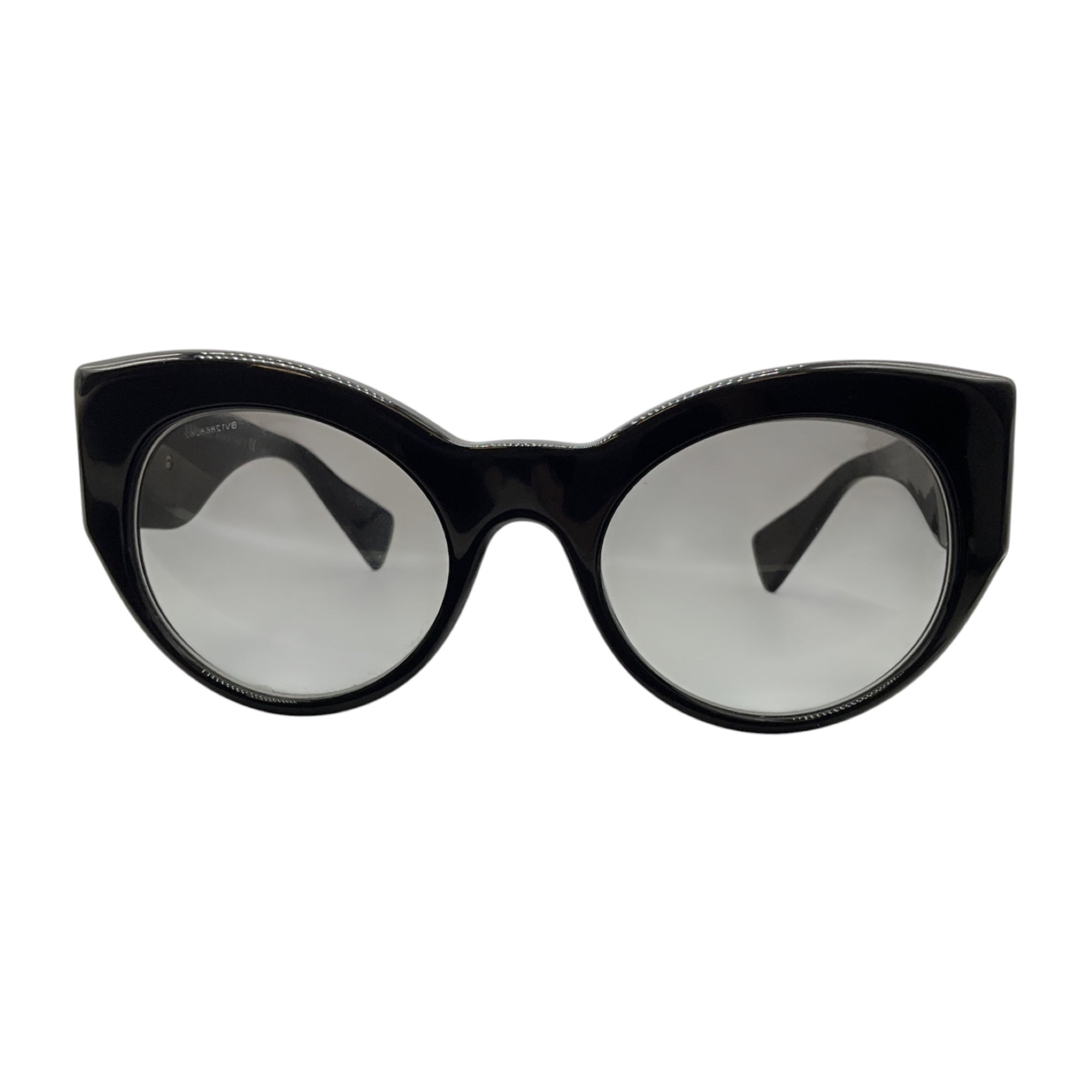 Versace Black / Silver Medusa Logo Cat Eye Sunglasses 4297