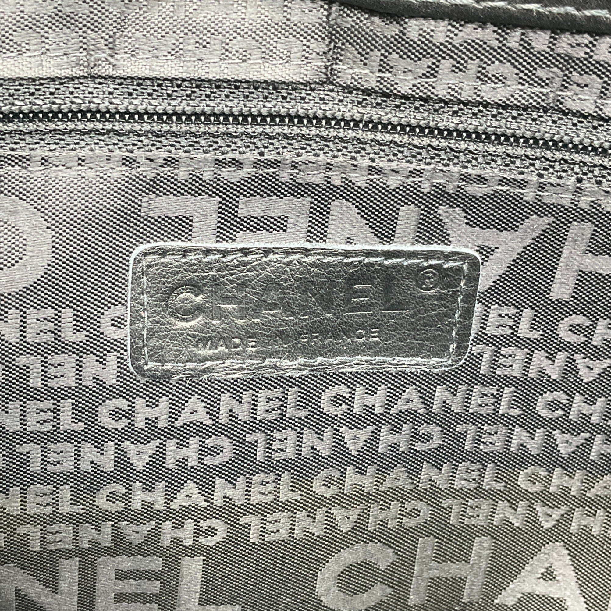 Chanel 2003 Black Leather Mademoiselle Lock Shoulder Bag