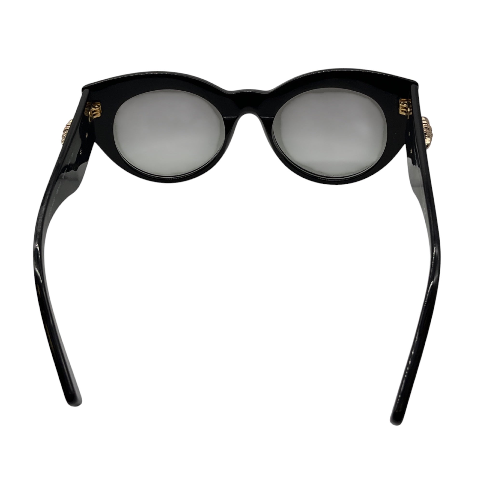 Versace Black / Silver Medusa Logo Cat Eye Sunglasses 4297
