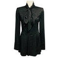 Load image into Gallery viewer, Stella McCartney Black Tie-Neck Long Sleeved Silk Mini Dress
