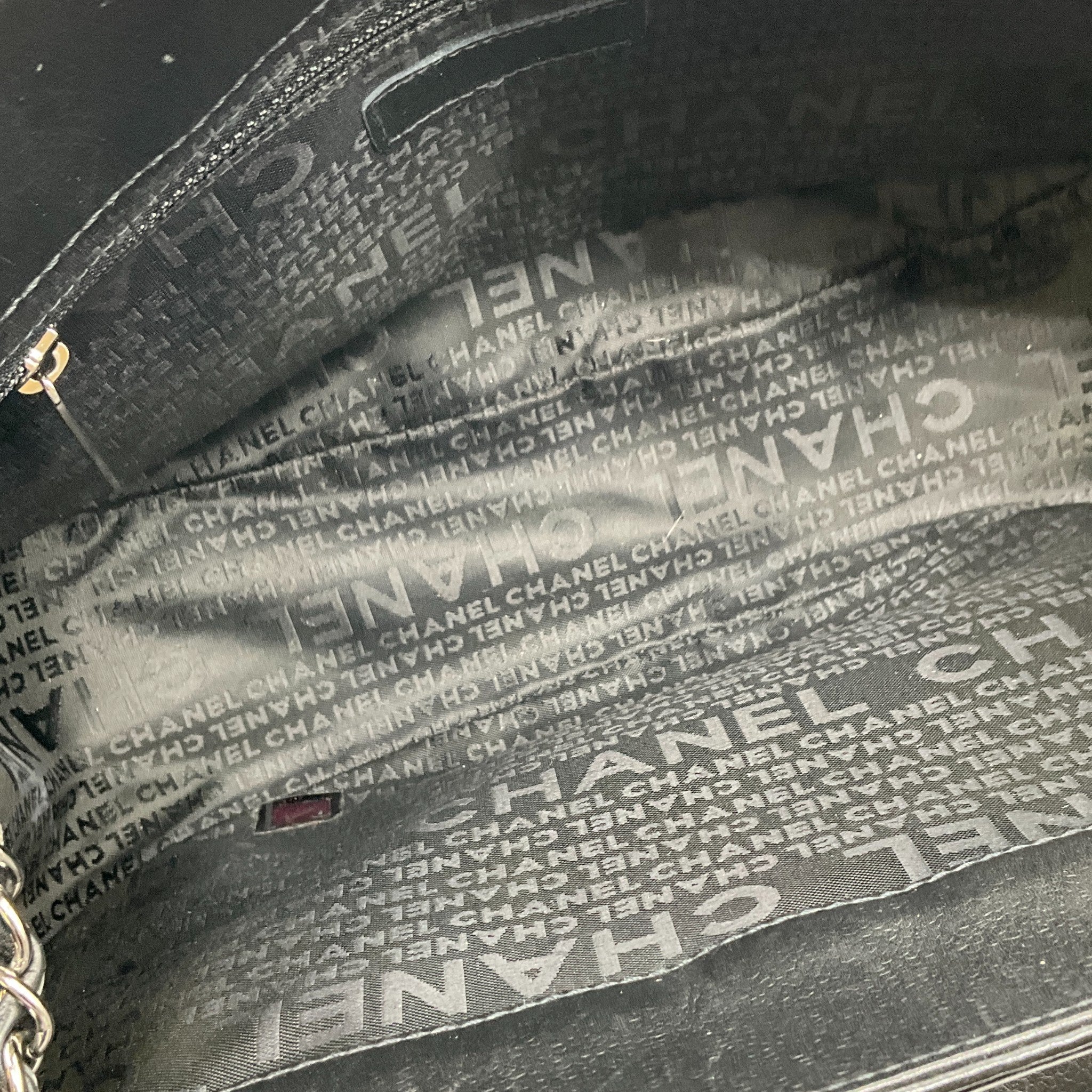 Chanel 2003 Black Leather Mademoiselle Lock Shoulder Bag