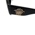 Load image into Gallery viewer, Versace Black / Silver Medusa Logo Cat Eye Sunglasses 4297
