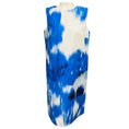 Load image into Gallery viewer, Carolina Herrera Blue / White Printed Sleeveless Shift Dress
