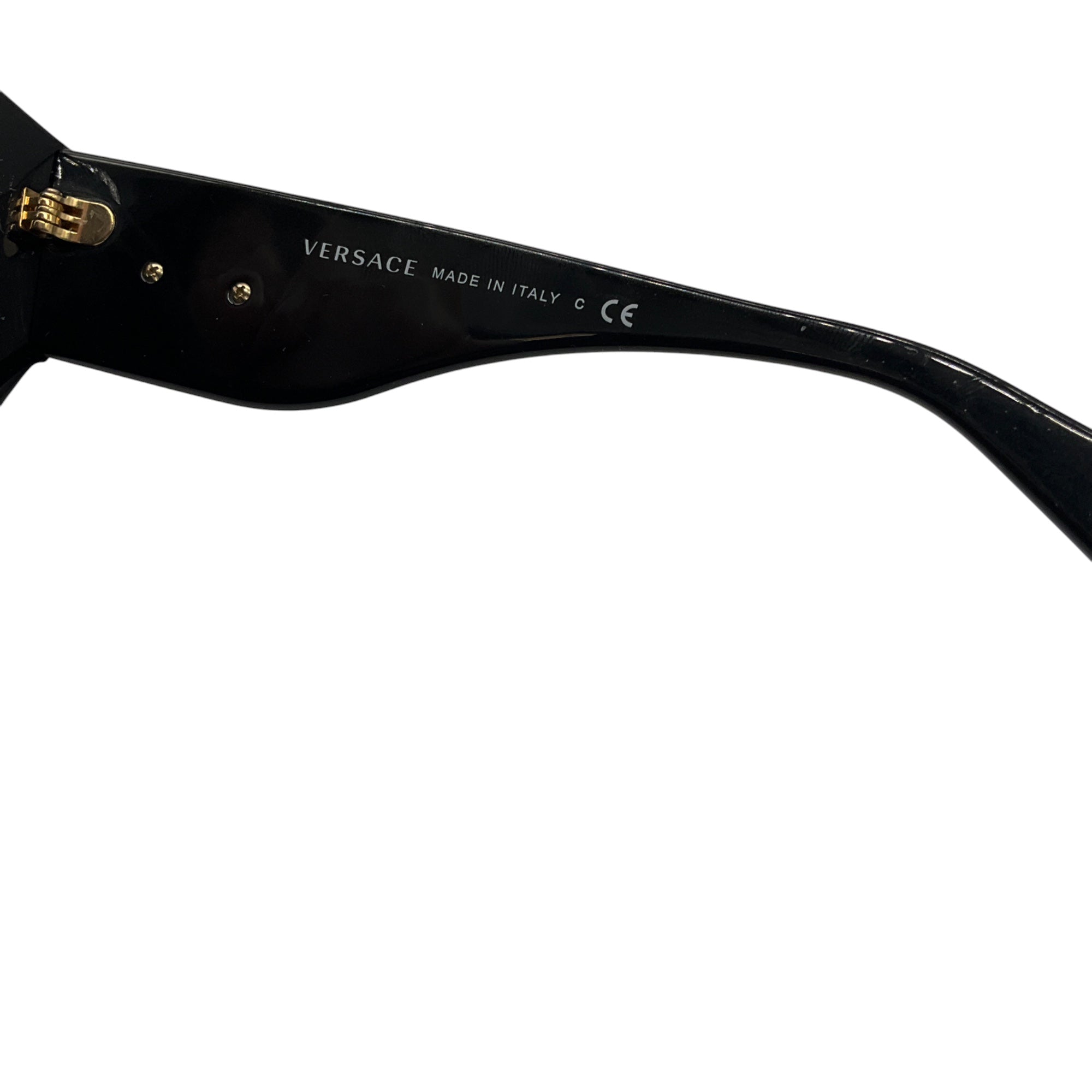 Versace Black / Silver Medusa Logo Cat Eye Sunglasses 4297