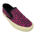 Load image into Gallery viewer, Saint Laurent Pink / Black Printed Canvas Slip-On Sneakers
