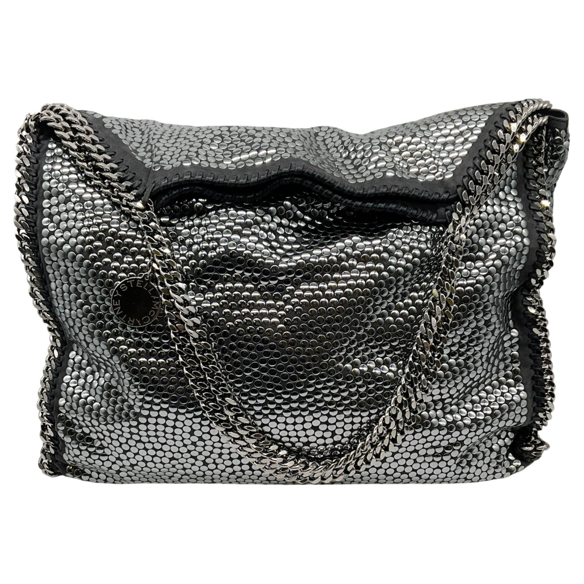 Stella McCartney Silver Studded Grey Faux Suede Large Falabella Bag
