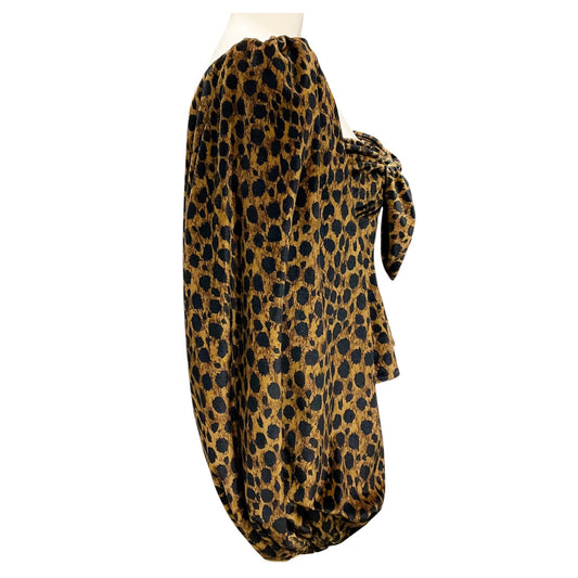The Attico Brown Leopard Print Velvet Top