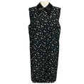 Load image into Gallery viewer, Miu Miu Black / Ivory Star Print Crepe Dress with Sequin Collar
