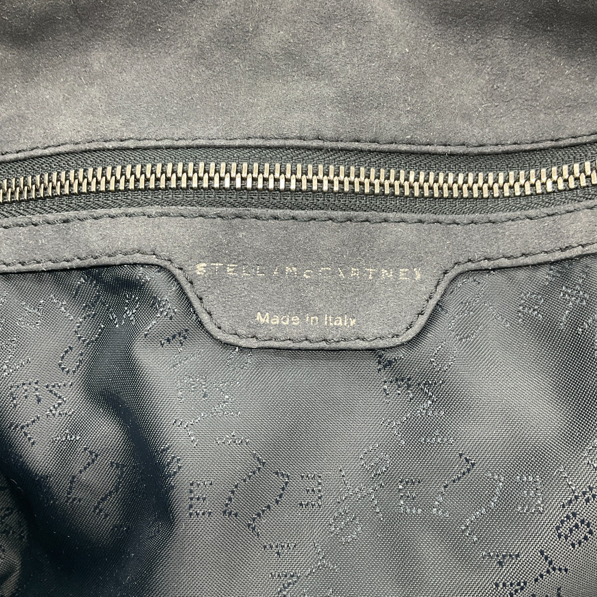 Stella McCartney Silver Studded Grey Faux Suede Large Falabella Bag