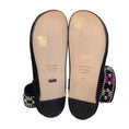 Load image into Gallery viewer, Isabel Marant Black Multi Embellished Ankle Wrap Flat Suede Thong Sandals
