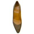 Load image into Gallery viewer, Hermes Taupe Leather Woven Toe Pumps
