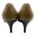 Load image into Gallery viewer, Hermes Taupe Leather Woven Toe Pumps
