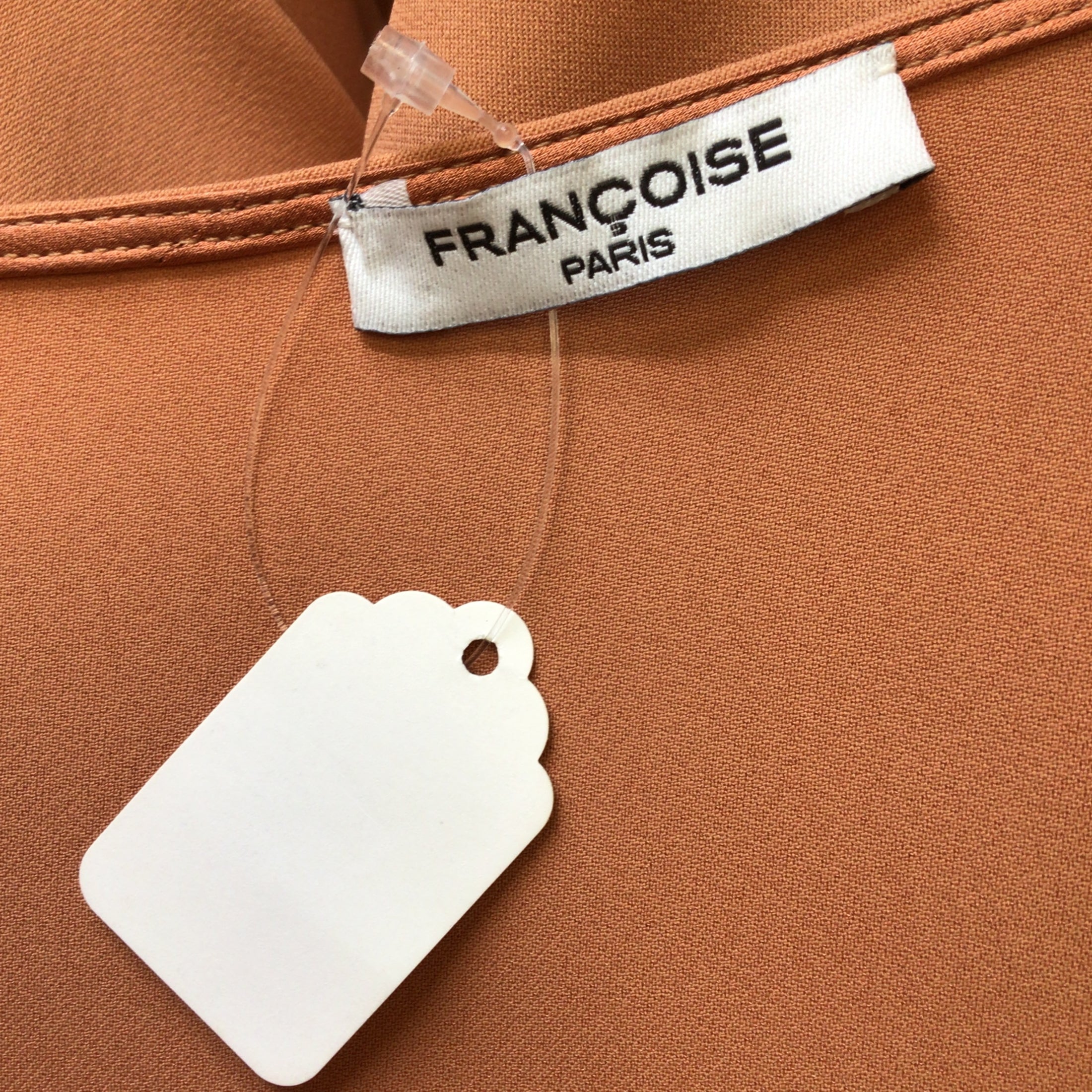 Francoise Orange Long Sleeved V-Neck Crepe Maxi Wrap Dress