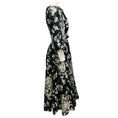 Load image into Gallery viewer, Co Black / Ivory / Blue Metallic Jacquard Midi Dress
