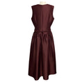 Load image into Gallery viewer, Self-Portrait Burgundy Taffeta Midi Dress with Belt
