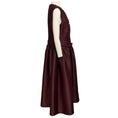Load image into Gallery viewer, Self-Portrait Burgundy Taffeta Midi Dress with Belt
