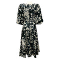 Load image into Gallery viewer, Co Black / Ivory / Blue Metallic Jacquard Midi Dress
