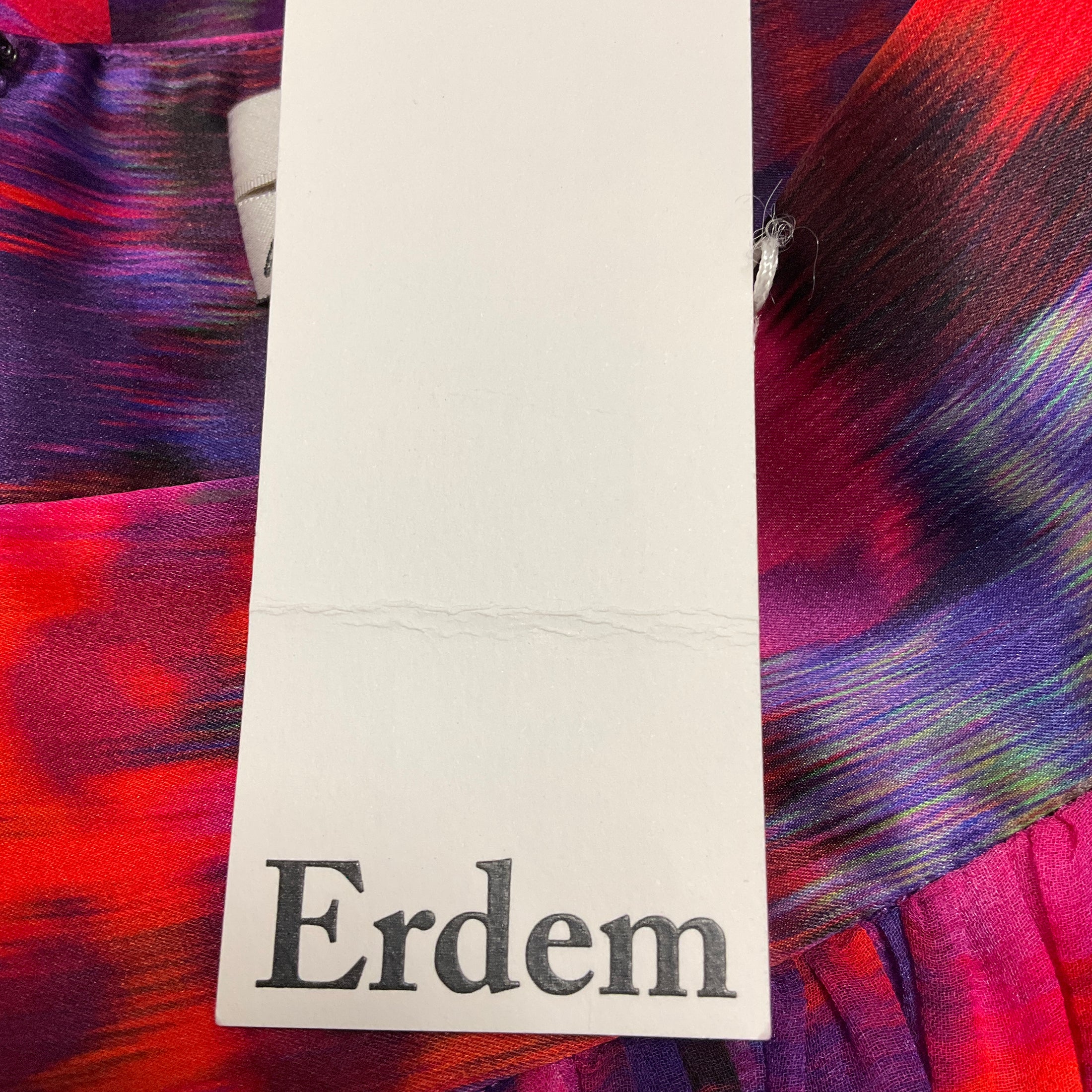 Erdem Pink / Purple Leopard Mirage Voile Susie Full Skirt