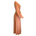Load image into Gallery viewer, Francoise Orange Long Sleeved V-Neck Crepe Maxi Wrap Dress

