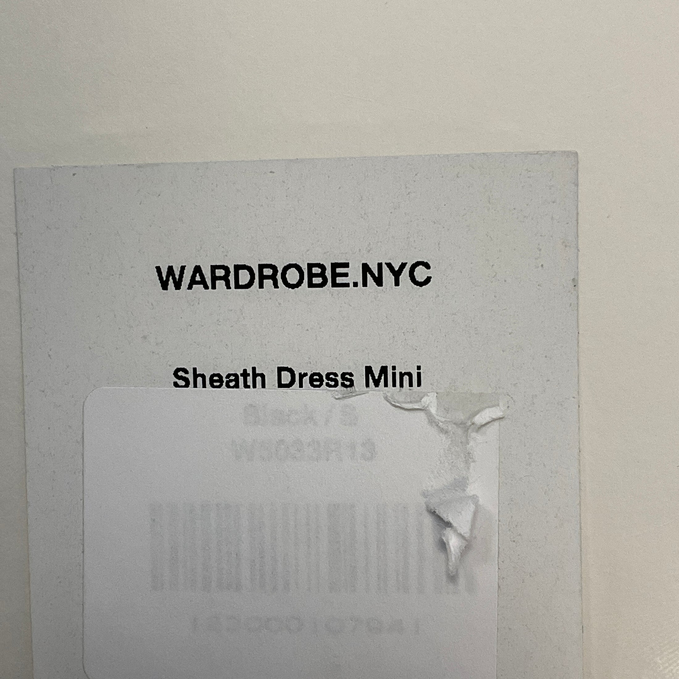 WARDROBE.NYC Black Sheath Mini Dress