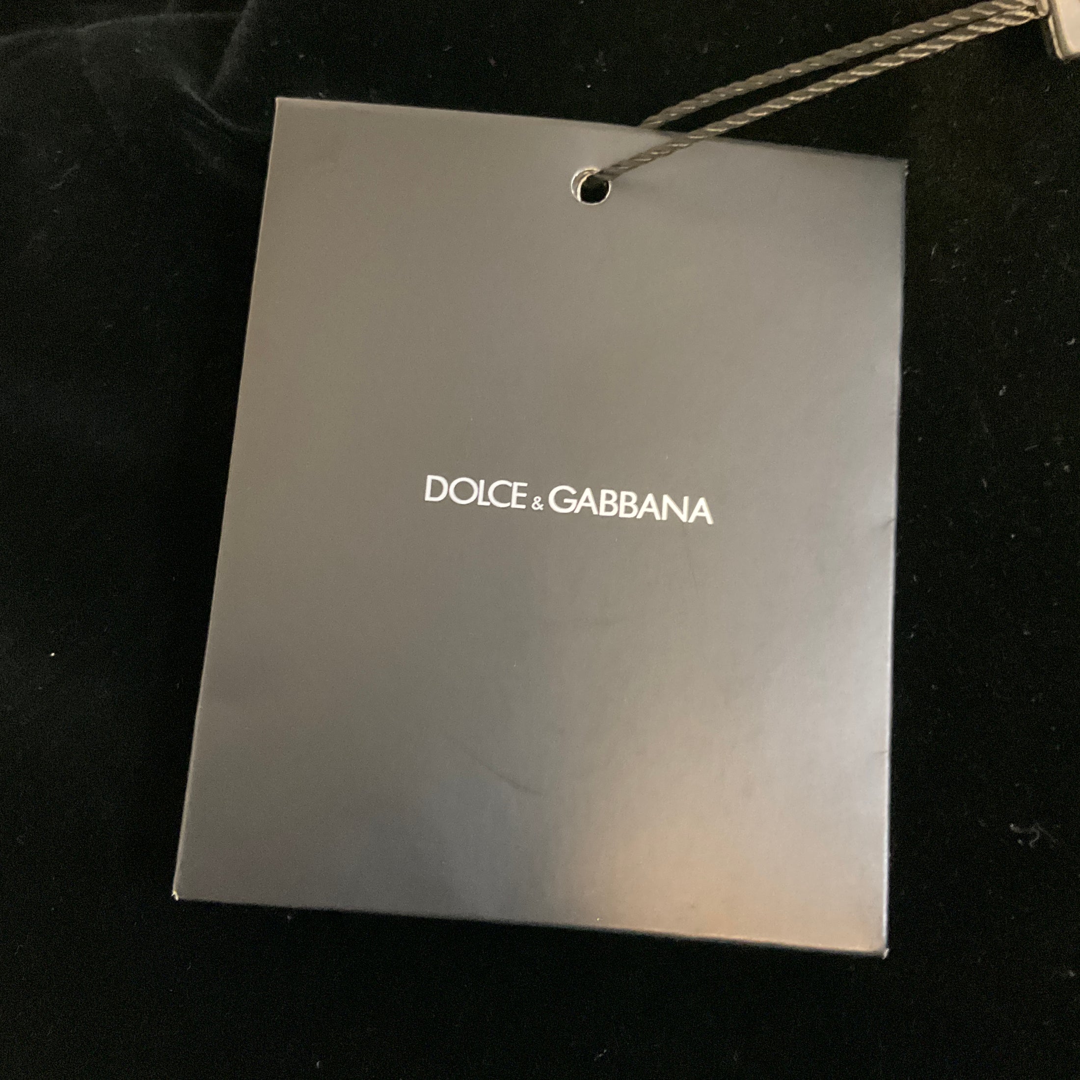Dolce & Gabbana Black Velvet Blazer with DG Logo Buttons