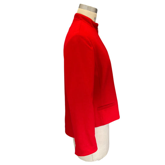 Akris Punto Red Full Zip Wool and Angora Jacket