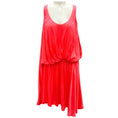 Load image into Gallery viewer, Lanvin Coral Draped Sleeveless Jersey Midi Dress
