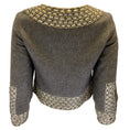 Load image into Gallery viewer, Oscar de la Renta Taupe Embellished Cropped Full Zip Camel Hair Jacket
