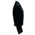 Load image into Gallery viewer, Max Mara Sfilata Black Bead and Tassel Embellished Zip Front Velvet Jacket

