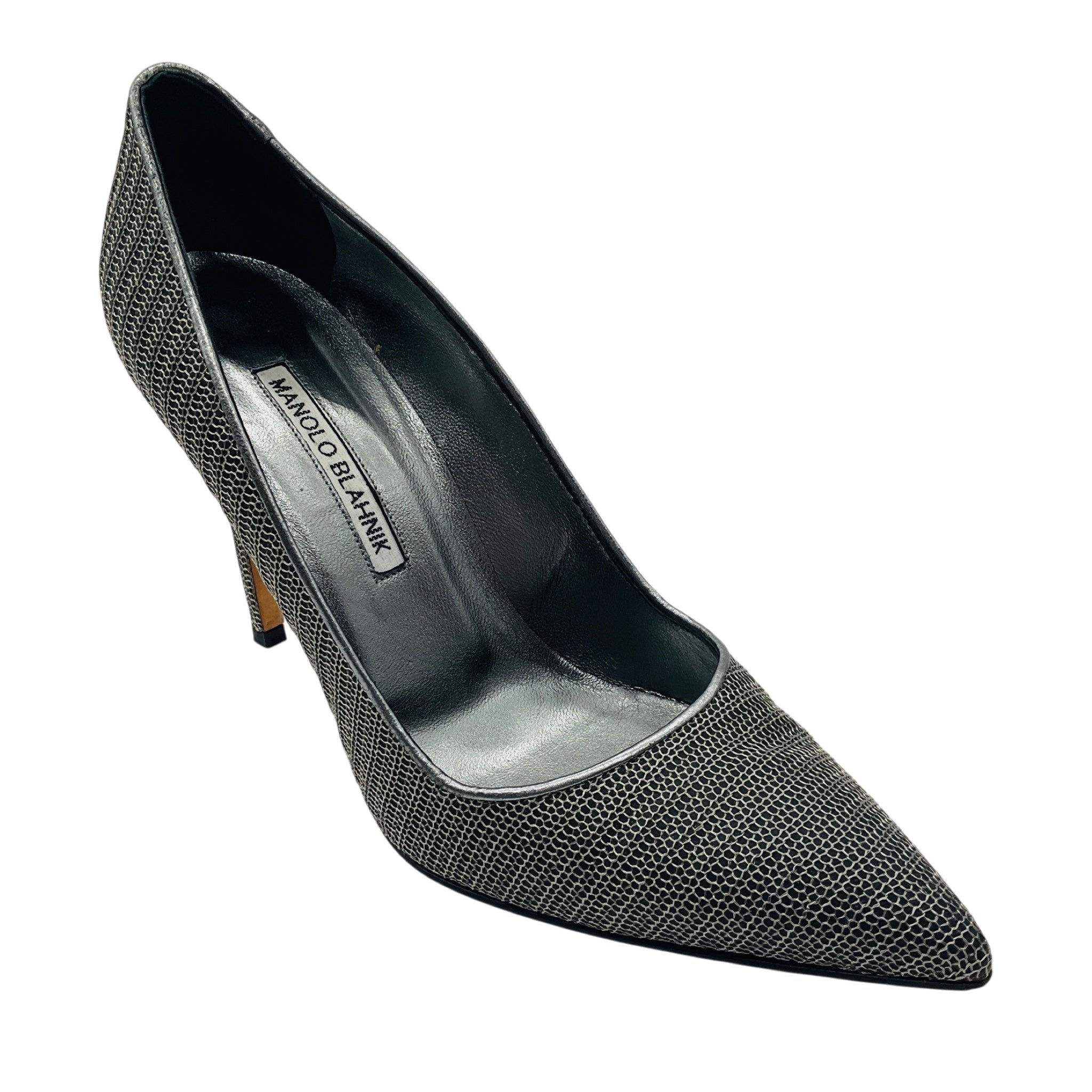 Manolo Blahnik Silver Chain Mesh Bb 105 Pumps