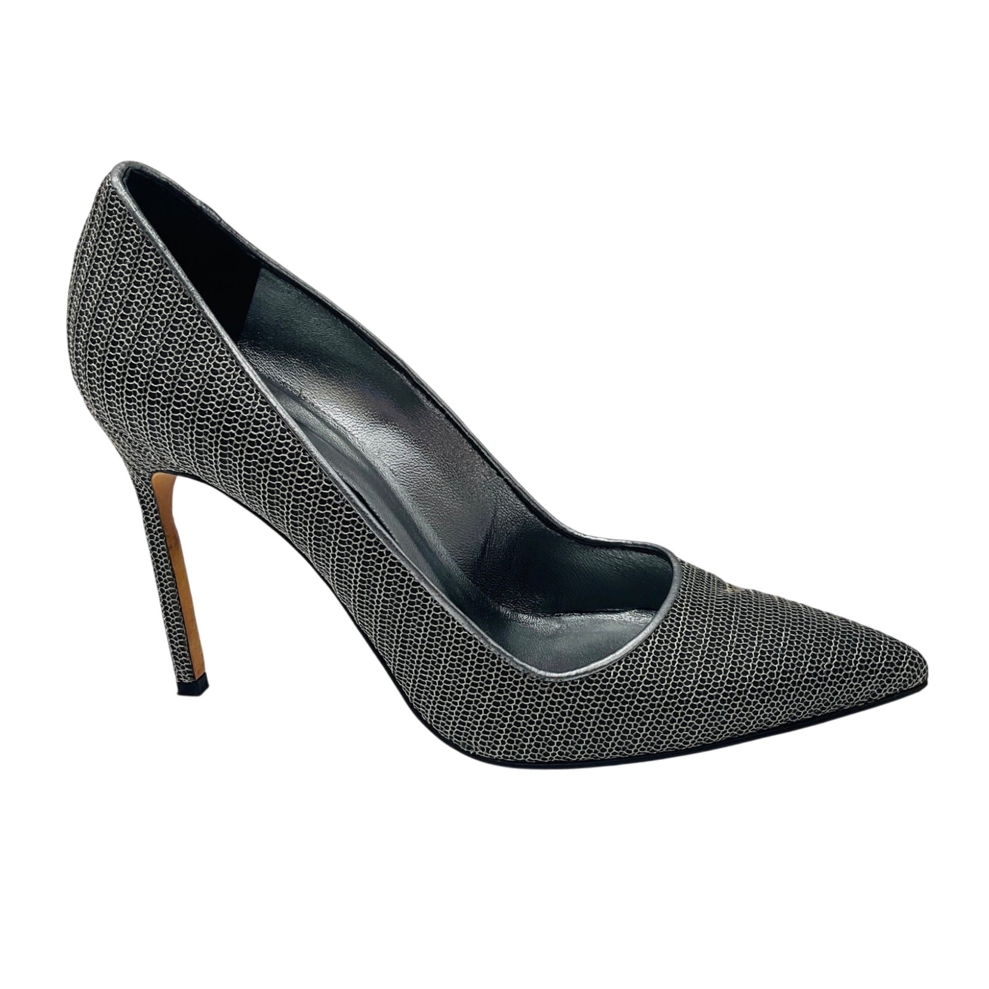Manolo Blahnik Silver Chain Mesh Bb 105 Pumps