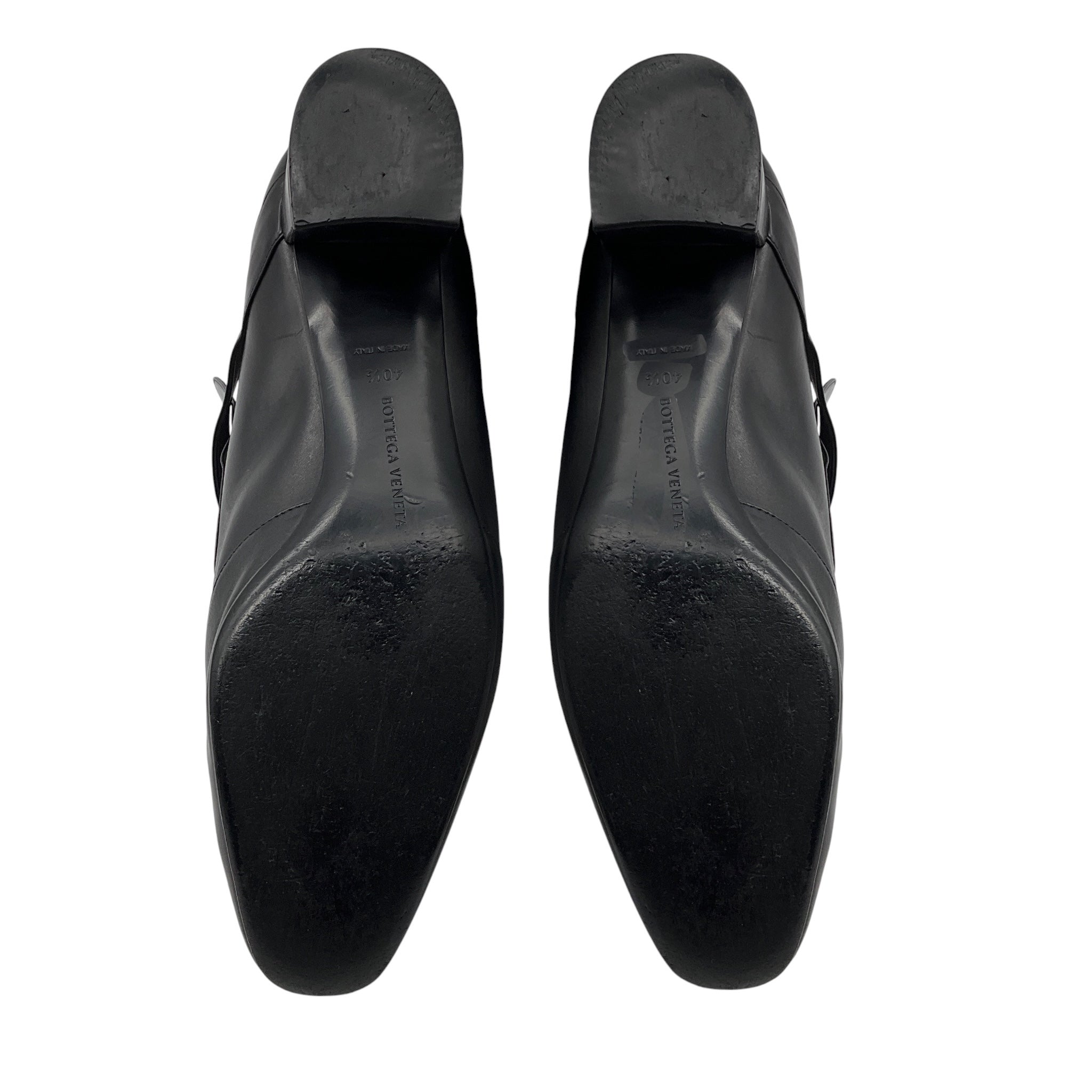 Bottega Veneta Black Intrecciato Detail Leather Ankle Boots