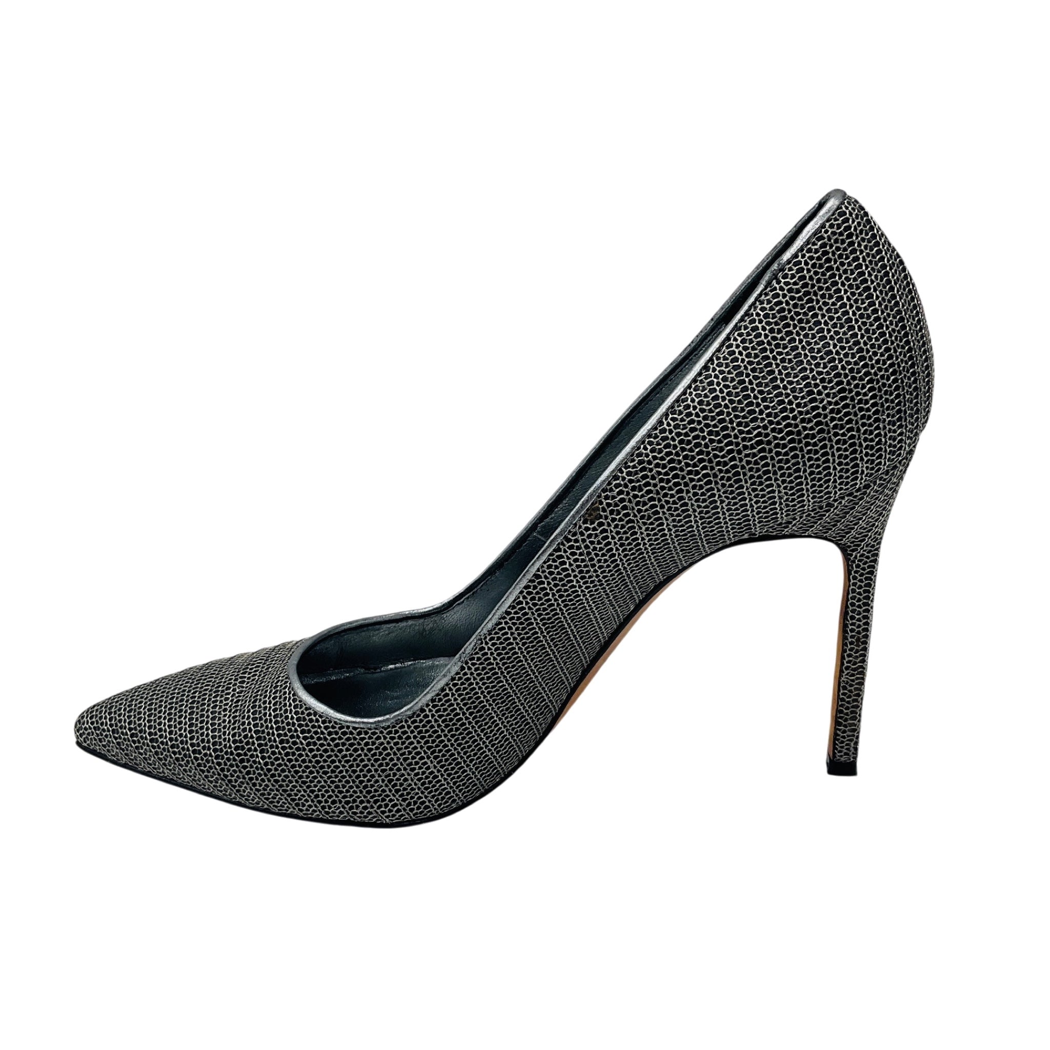 Manolo Blahnik Silver Chain Mesh Bb 105 Pumps