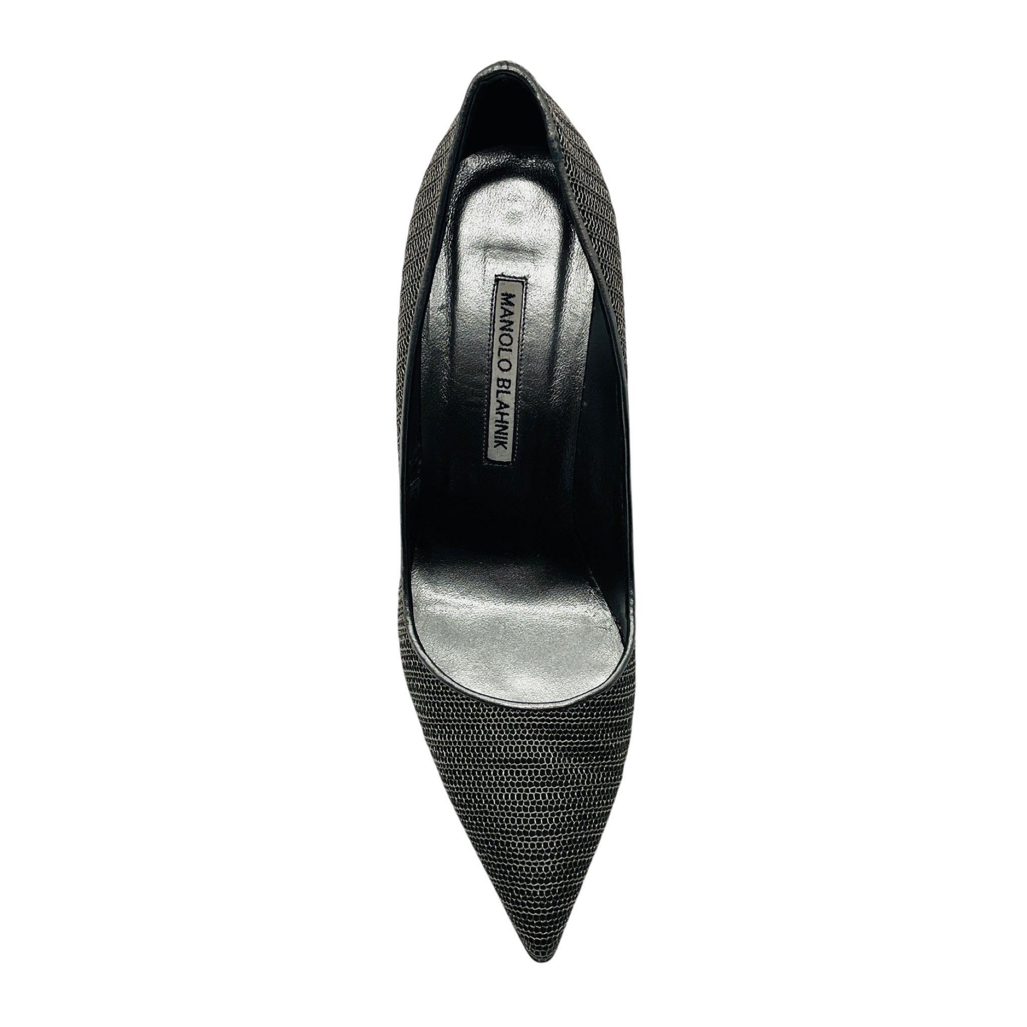 Manolo Blahnik Silver Chain Mesh Bb 105 Pumps
