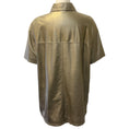 Load image into Gallery viewer, Brunello Cucinelli Gold Leather Short Sleeve Top
