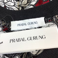 Load image into Gallery viewer, Prabal Gurung Pink / Black Multi Floral Lace Detail Wool and Cashmere Knit Cardigan Sweater
