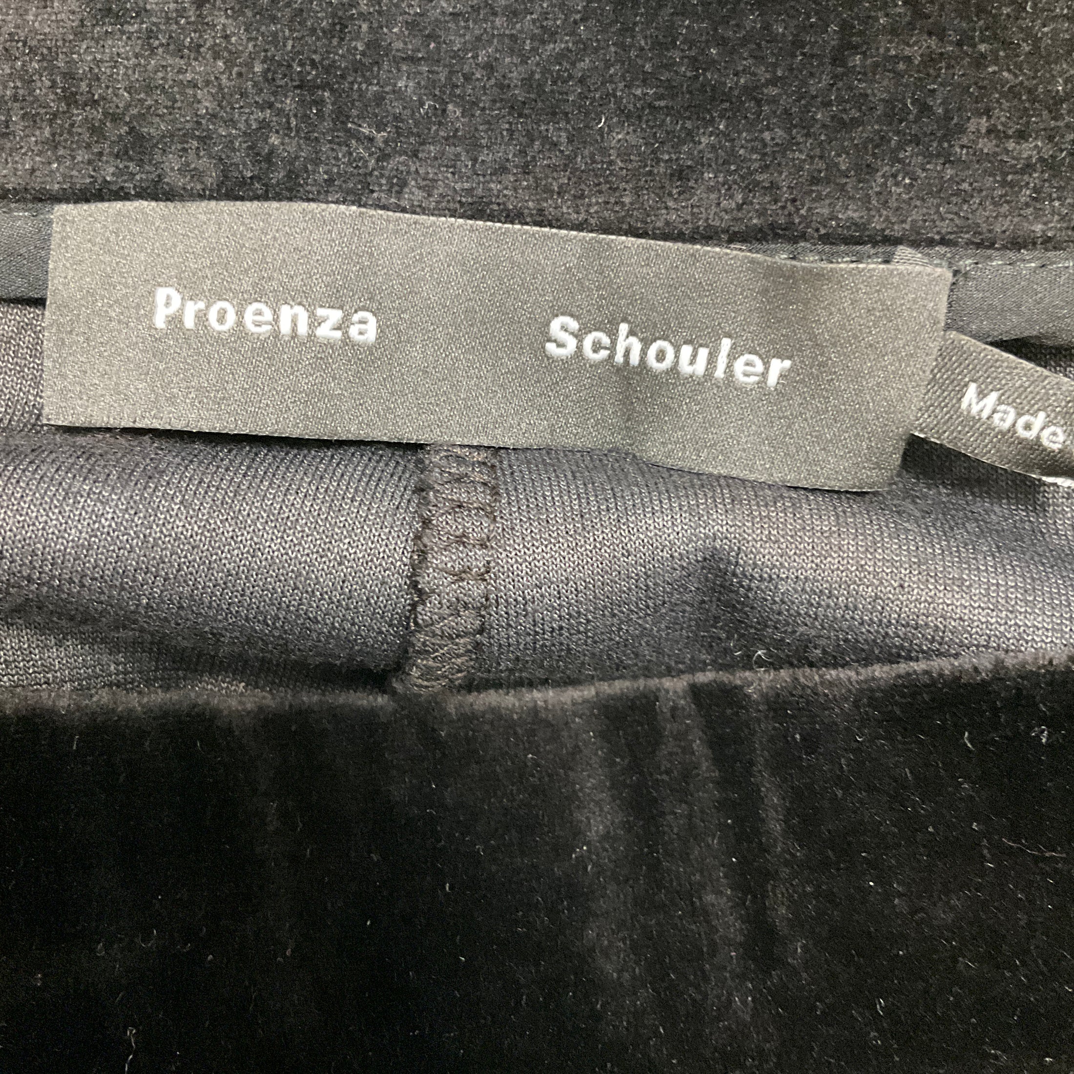 Proenza Schouler Black Multi Velvet Maxi Skirt