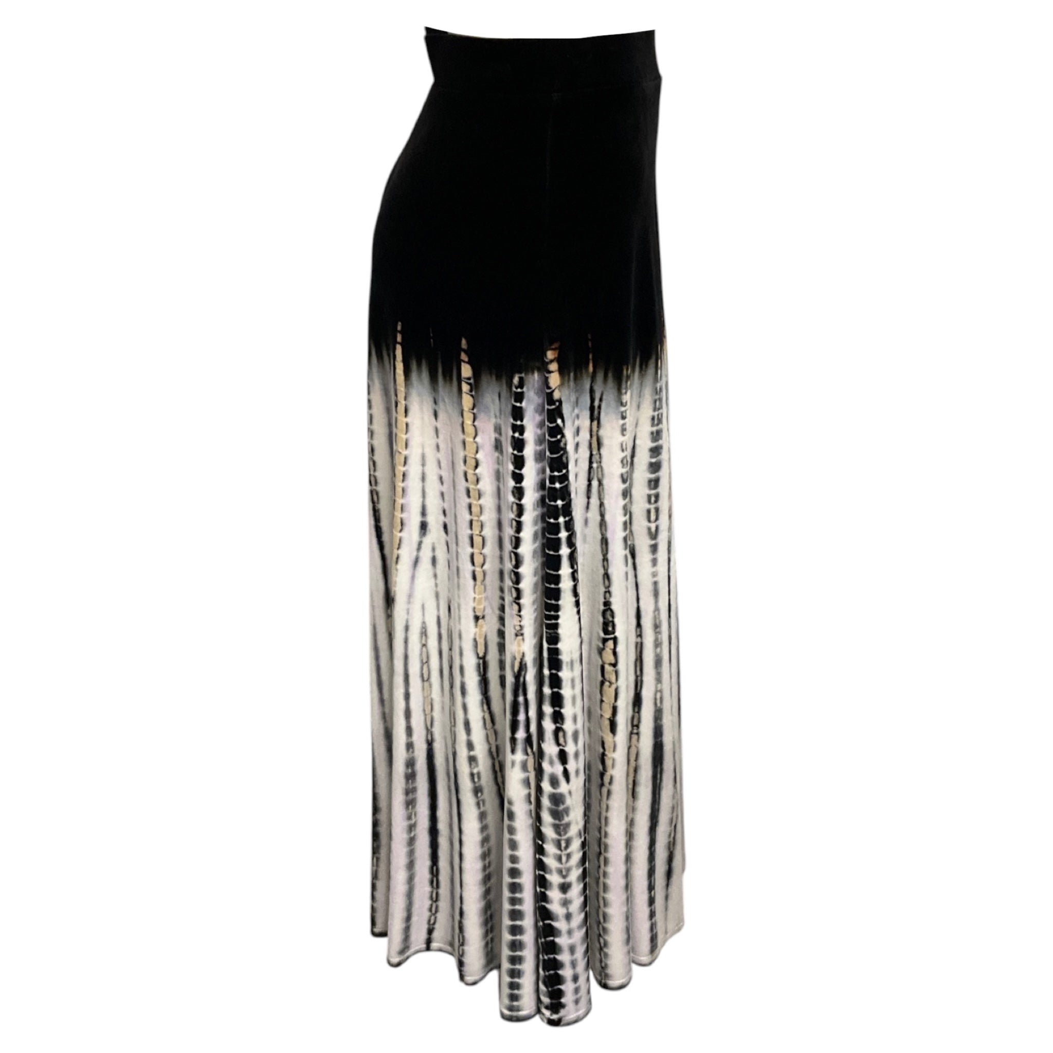 Proenza Schouler Black Multi Velvet Maxi Skirt