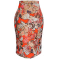 Load image into Gallery viewer, Givenchy Orange Multi Jacquard Pencil Skirt

