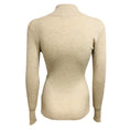Load image into Gallery viewer, Brunello Cucinelli Beige / Gold Metallic Shimmer Long Sleeved Zipped Top
