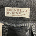 Load image into Gallery viewer, Brunello Cucinelli Navy Blue Wool Trousers with Monili
