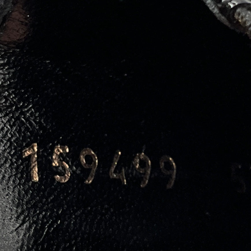 Gucci Black / Gold Horsebit Detail Patent Leather Pull On Ankle Boots